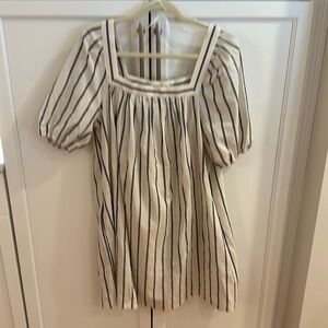 Faherty linen striped dress. XL.  NWOT